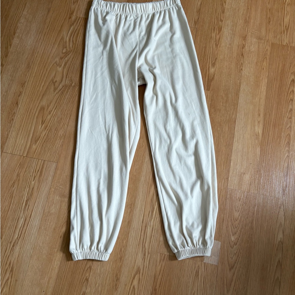 Cream Jogger Pants